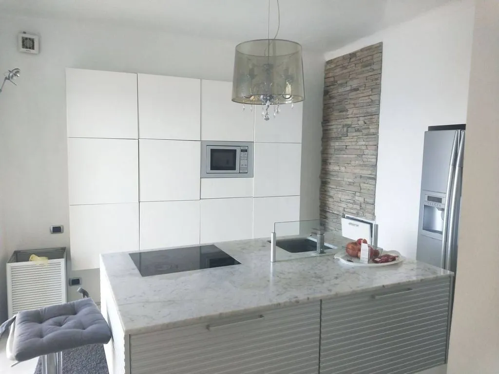 Köök - Luxury Apartment with Sea View in Sori, Genoa