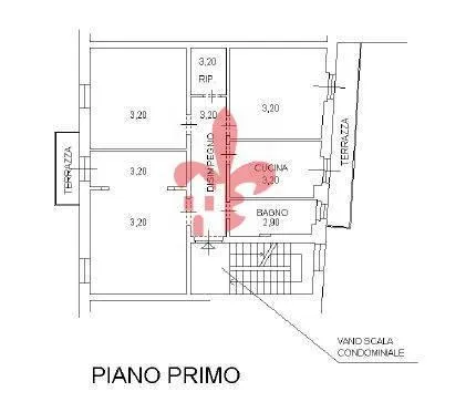 Plan - 5-Room Apartment with Balcony in Florence