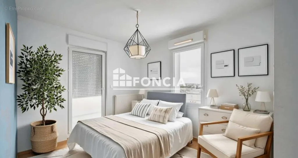 Chambres - Appartement T4 avec Grand Balcon-Terrasse à Malakoff