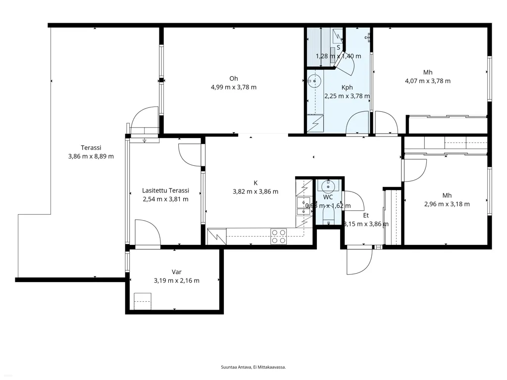 Plan - Modern Flat with Garden in Sundsberg