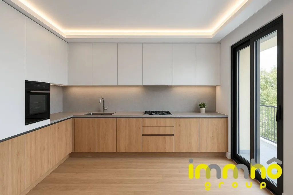 Cuisine - Fully Rented Apartment with Balcony in Turin