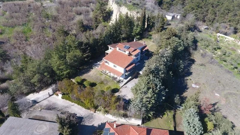 Aerial - Three-Storey House with Garden in Serrai Centre