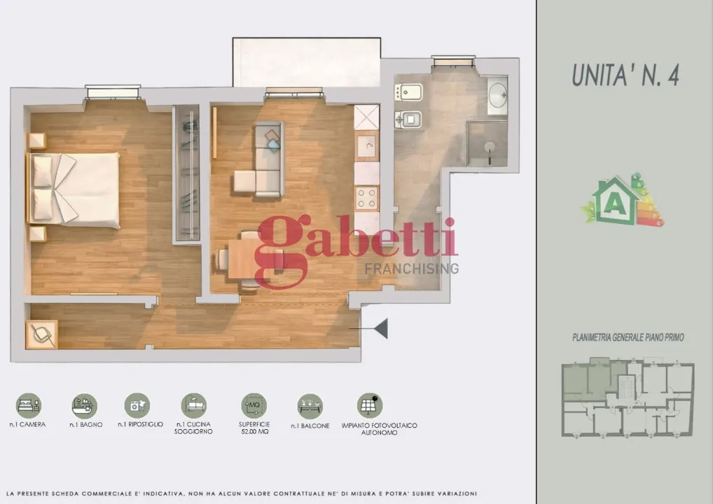 Plan - Modern Flat with Balcony in Florence