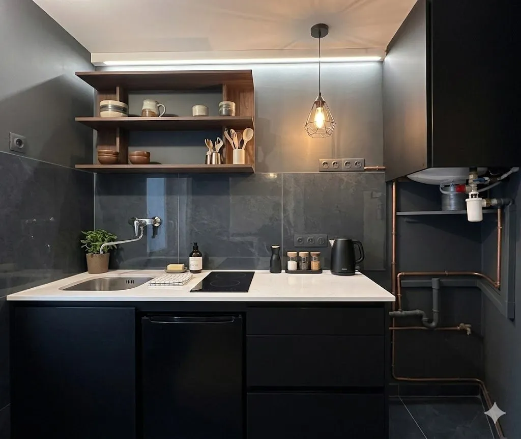 Cucina - Studio in Butte-aux-Cailles, Paris