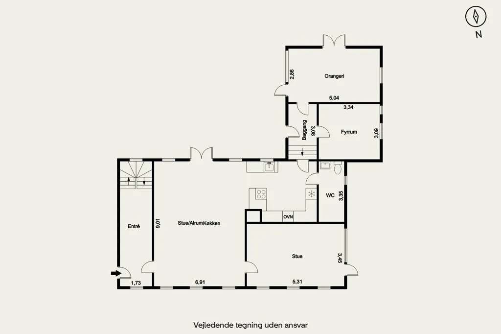 Floor Plan - Villa with Forest View in Faaborg