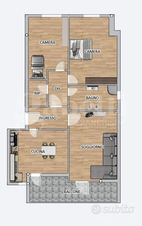 Plaan - Bright Flat with Balcony in Avezzano