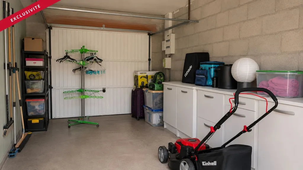 Garage - Maison de Plain-Pied avec Jardin à Château-Larcher