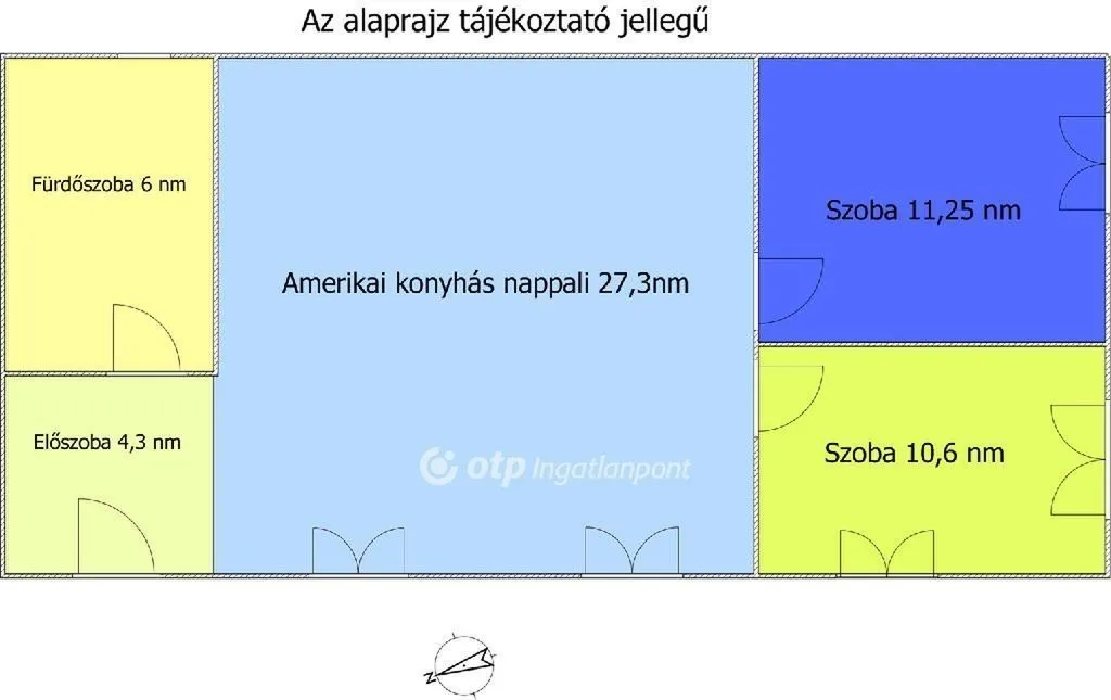 Plan - Two-Bedroom House in Kiskunlacháza Centre