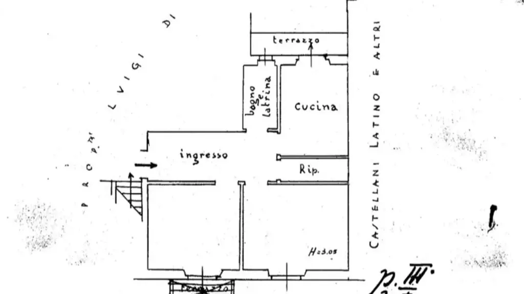 Plaan - Trilocale with Terrace in Florence