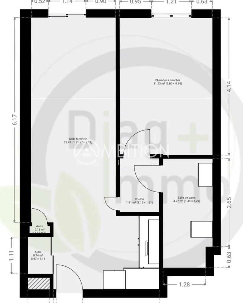Plaan - 2-Bed Apartment with Terrace in Roquebrune-sur-Argens