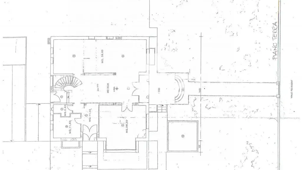Plan - Architectural Villa with Garden in Treviso