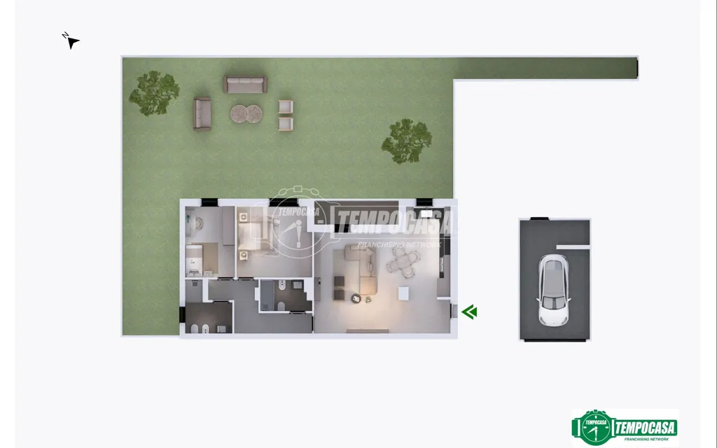 Plan - Modern Apartment with Private Garden in Bologna