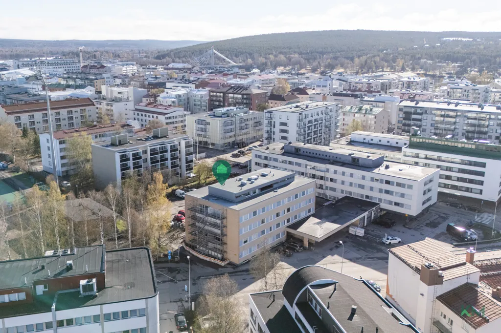 Vue aérienne - Apartment with Stadium Views in Rovaniemi Centre