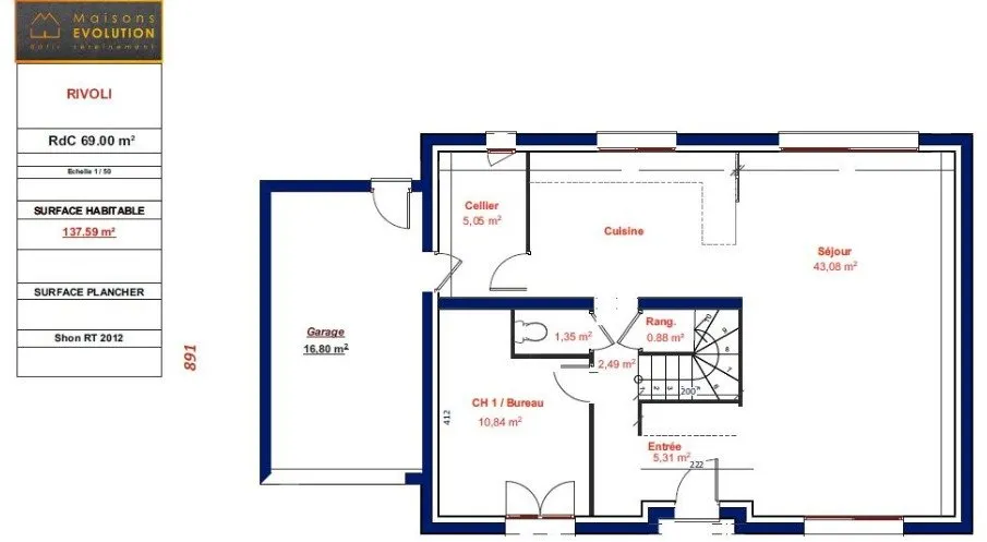 Plan - Maison à Construire avec Jardin à Herblay