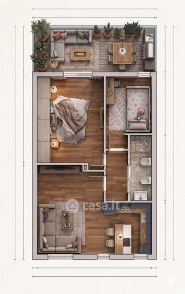 Plan - Apartment with Panoramic Terrace in Lido di Savio