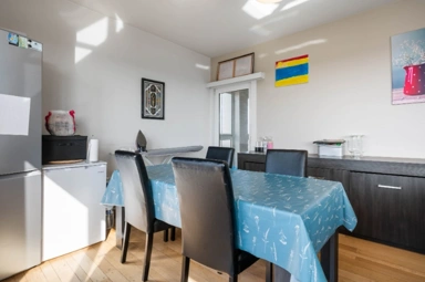 Dining Room - Spacious Apartment with City View in Aalst
