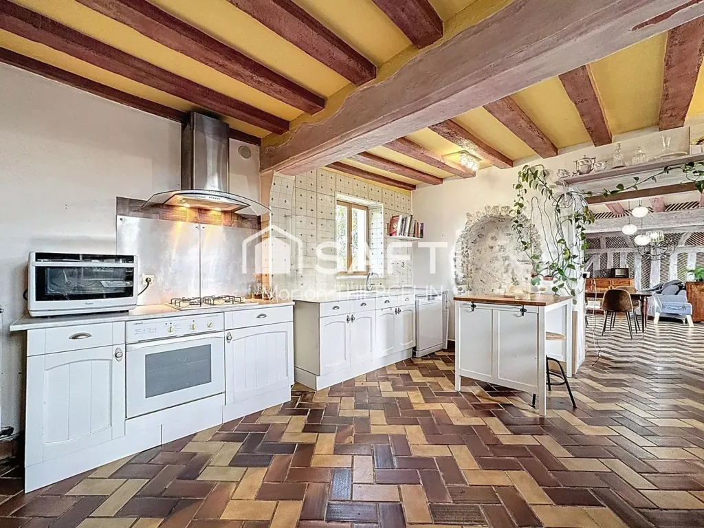 Köök - Charming Longère with Equestrian Facilities in Ouvrouer-les-Champs