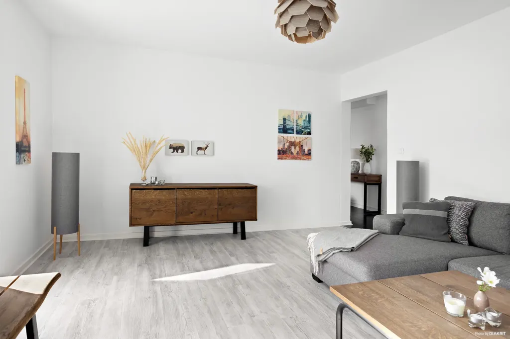 Séjour - Bright Two-Bedroom Flat with Balcony in Trelleborg