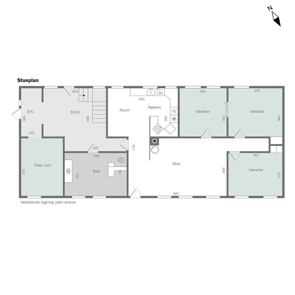 Plan - Villa with Professional Workshop in Ferritslev