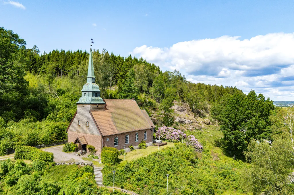 Aerial - Historic Villa with River View in Norrmannebo