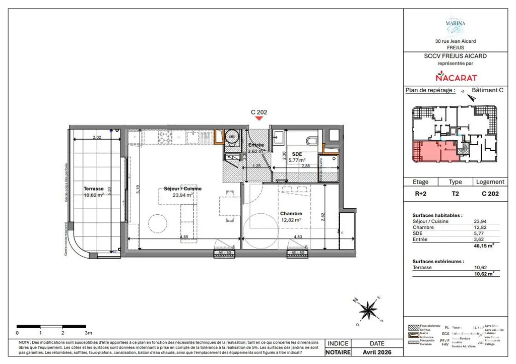 Planimetria - Apartment with Terrace in Port-Fréjus, Fréjus