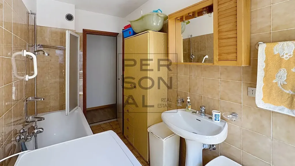 Salles de bain - Apartment with Panoramic Balcony in Spormaggiore