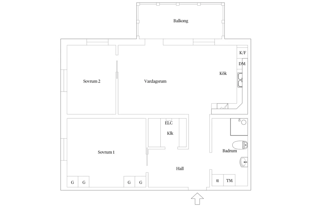 Plan - Apartment with Balcony near University in Växjö