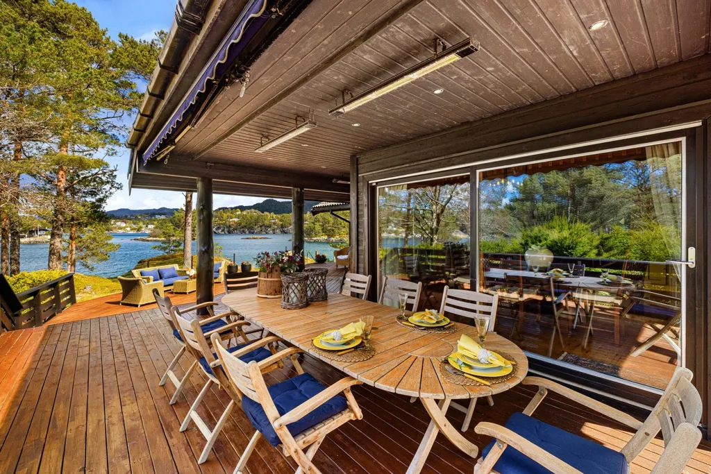 Terrasse - Holiday Cottage with Marina Spots in Forstrøno