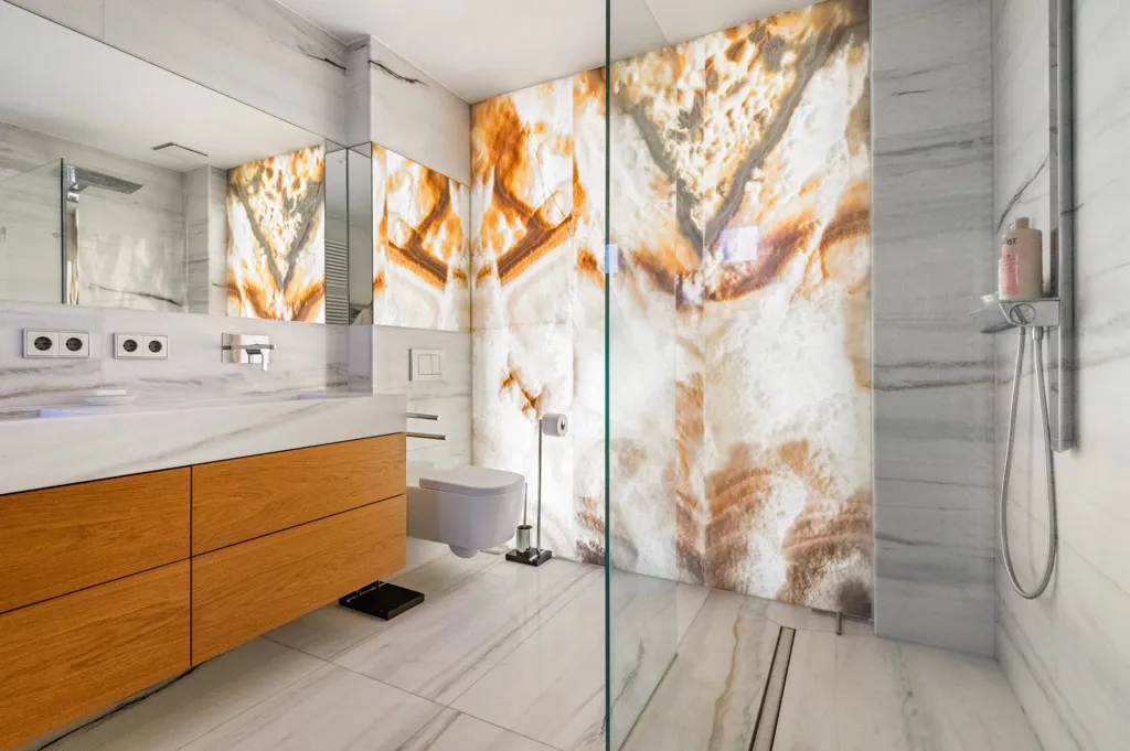 Bathrooms - Architectural House with High Ceilings in Bereldange