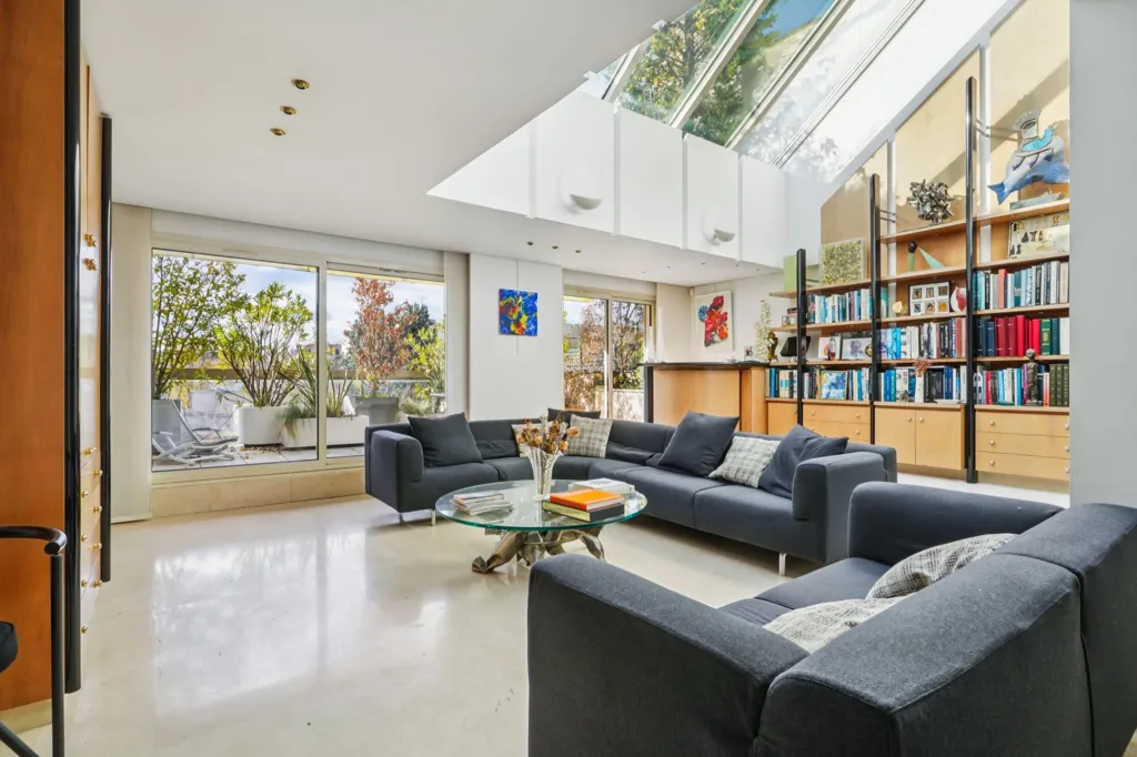 Séjour - Appartement Duplex avec Terrasses à Neuilly-sur-Seine