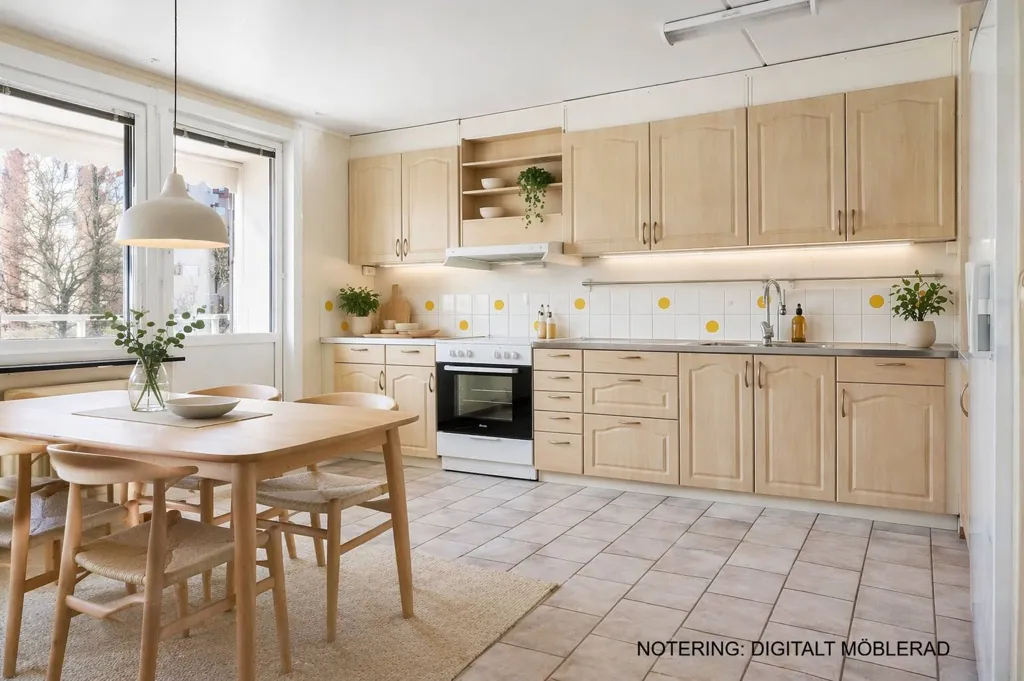 Köök - Apartment with Balcony in Vilbergen, Norrköping