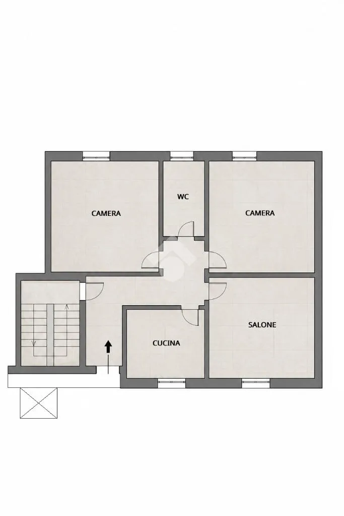 Plaan - Bright 3-Bedroom Apartment in Via Chimirri, Catanzaro