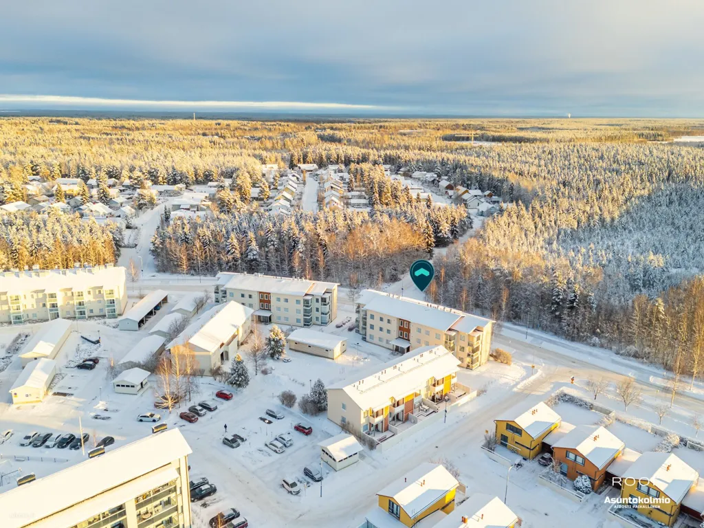 Õhuvaade - Top-Floor Apartment with Glazed Balcony in Oulu