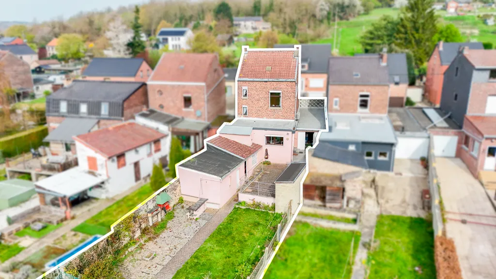 Vue aérienne - Maison avec Garage sur les Hauteurs d'Amay