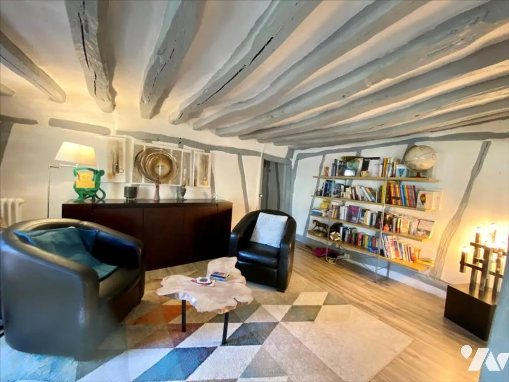 Séjour - Maison Ancienne Rénovée avec Terrasse à Canteleu