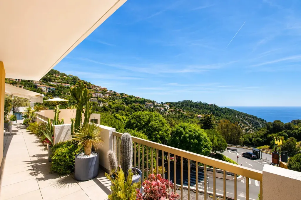 Balcony - Penthouse with Sea View in Èze Village