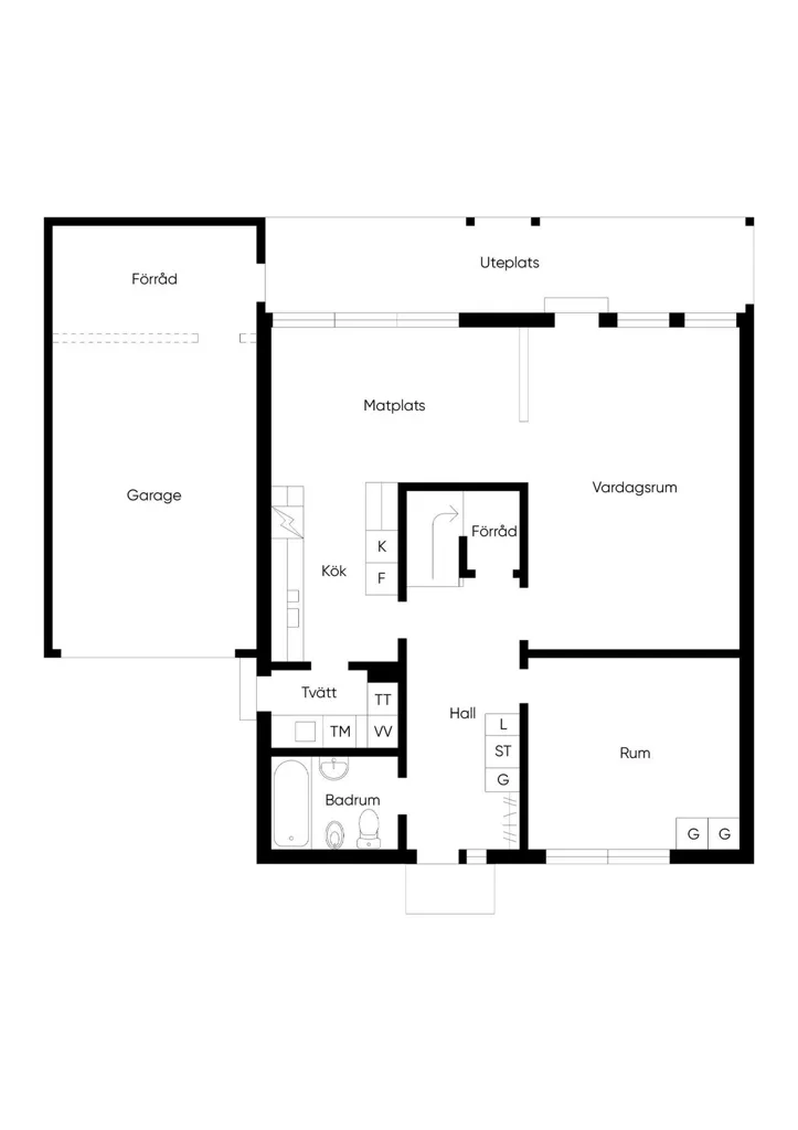Plan - Charming 1½-Floor House with Garden in Nynäshamn