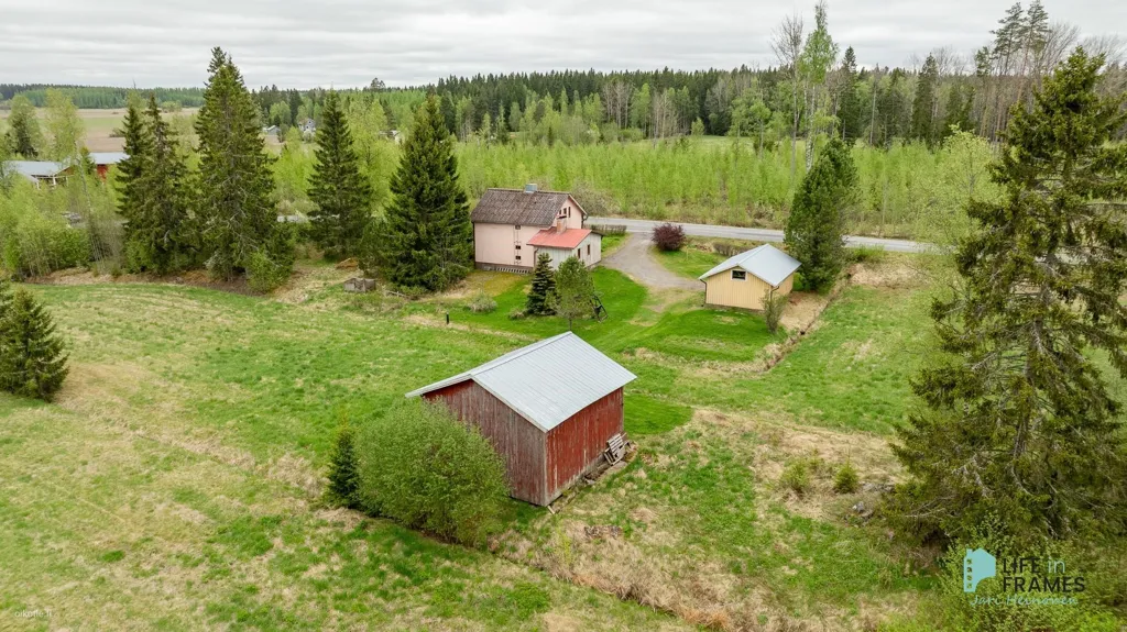 Vue aérienne - Detached House with Sauna on Large Plot in Sastamala