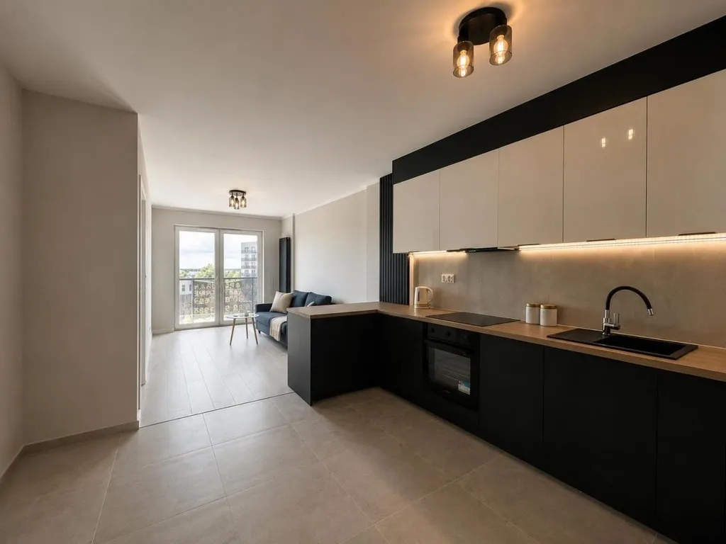 Kitchen - Apartment with Rooftop Gym in Tychy