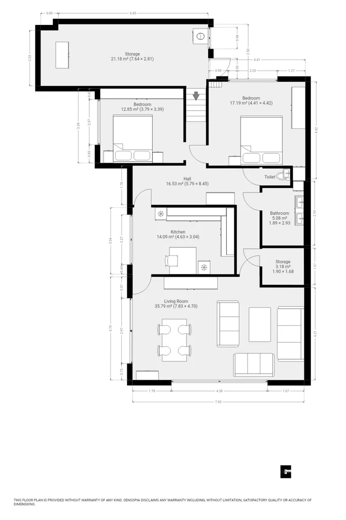 Plan - Maison de 5 Chambres à Grembergen
