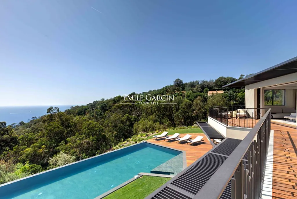 Piscine - Maison de Luxe avec Vue Mer à Cannes