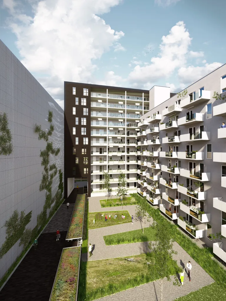 Garden - Modern Flat with Balcony in Ørestad