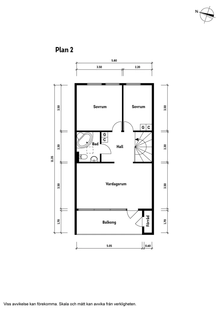 Plan - Terraced House with Garden in Gråbo