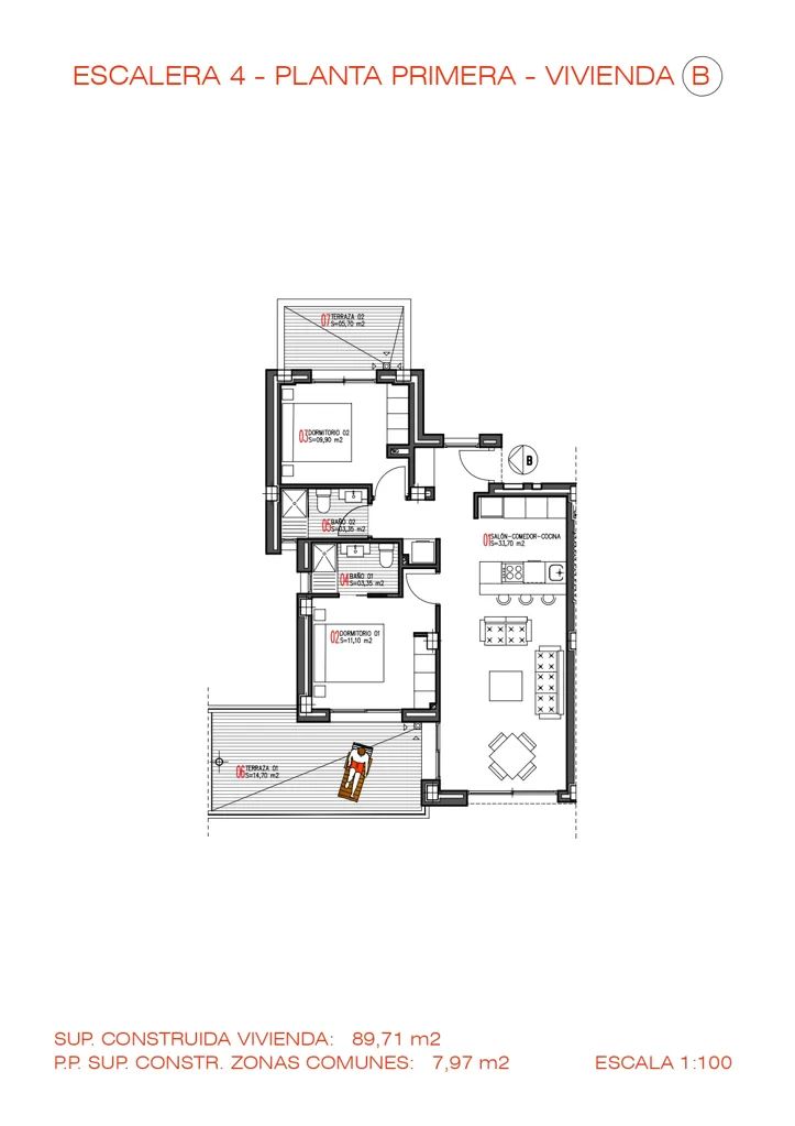 Plan - Penthouse with Sea View in Torrevieja