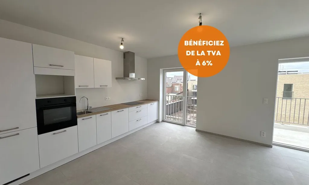 Köök - Newly Built Apartment with Terrace in Ans