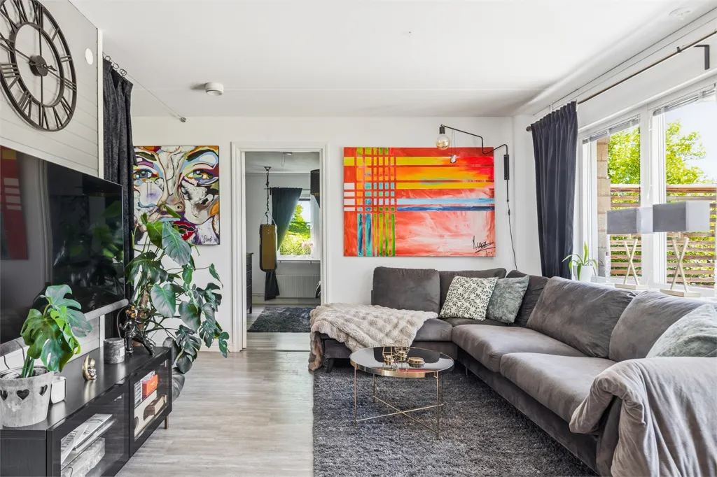 Séjour - Modern Flat with South-West Terrace in Munkhagsgatan