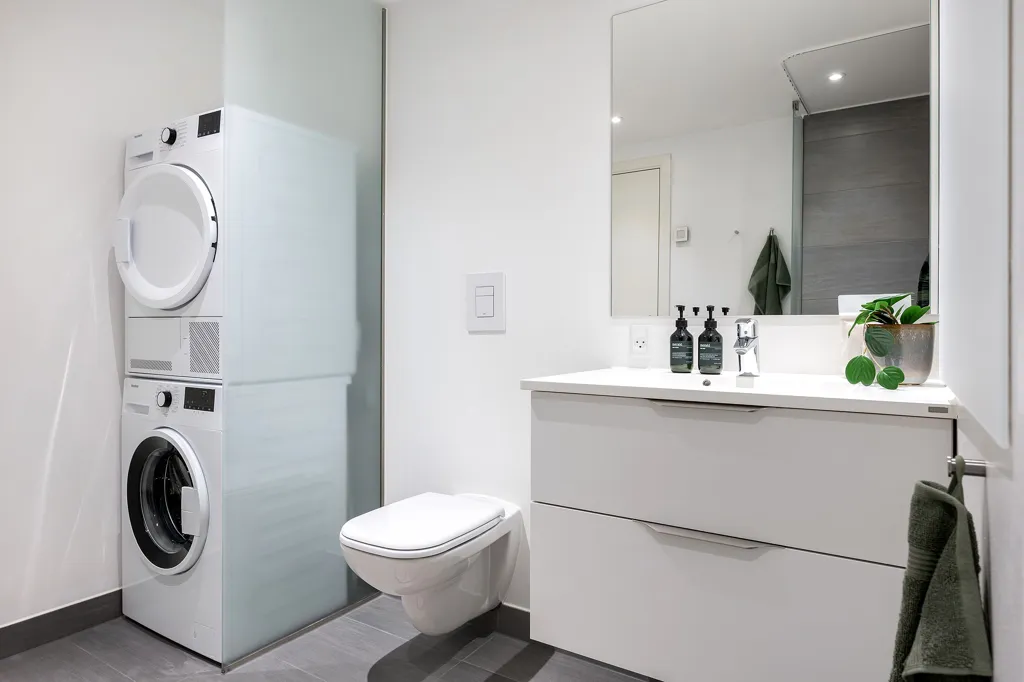 Salles de bain - Apartment with Balcony in Lysbro
