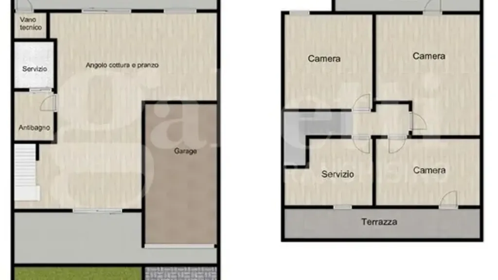 Plan - Terraced Villa with Private Garden in Mestre, Venice