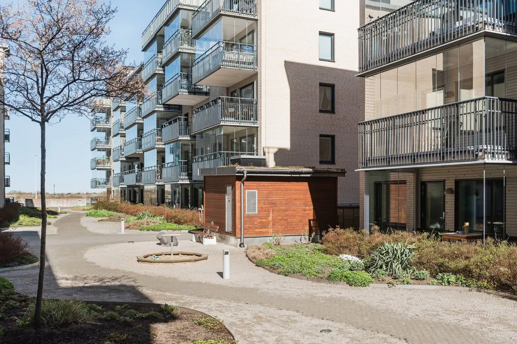 Garden - Seafront Apartment with Glazed Terrace in Limhamn