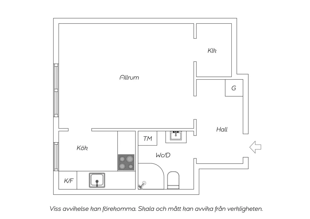 Appartement 1 pièces à Södertälje kommun